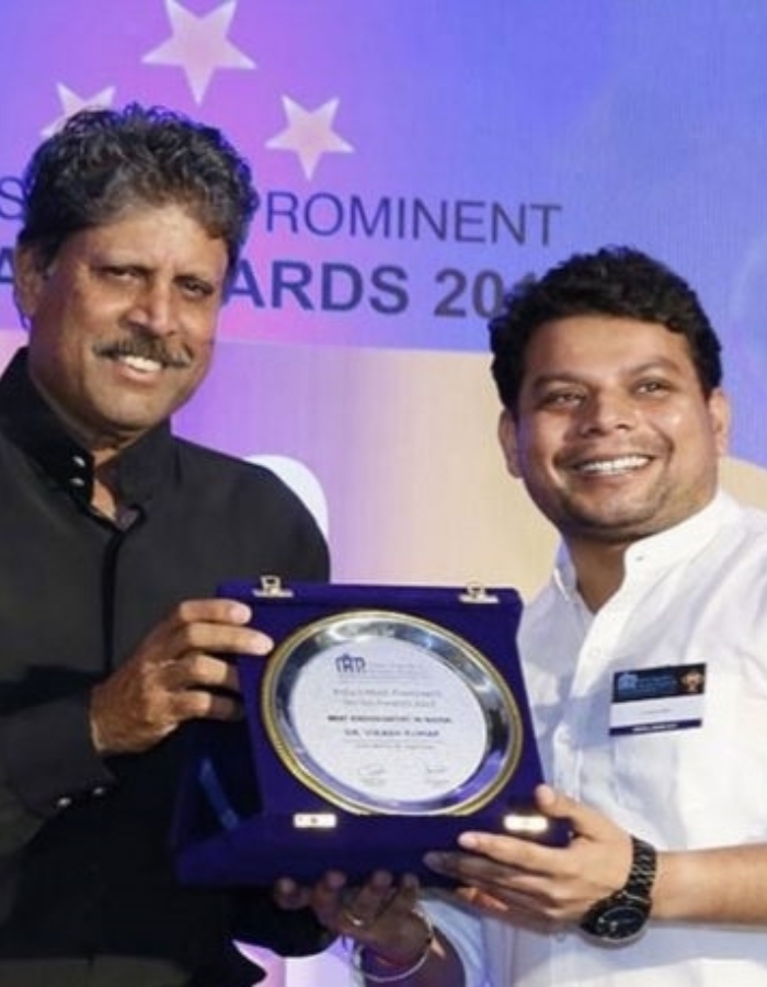 Dr Vikash With Awarded Best Dentist